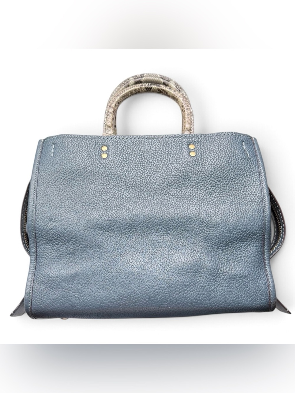 Coach Made to Order Light Denim Rogue w/ Python Handles - Style No. 59997 - Picture 3 of 16